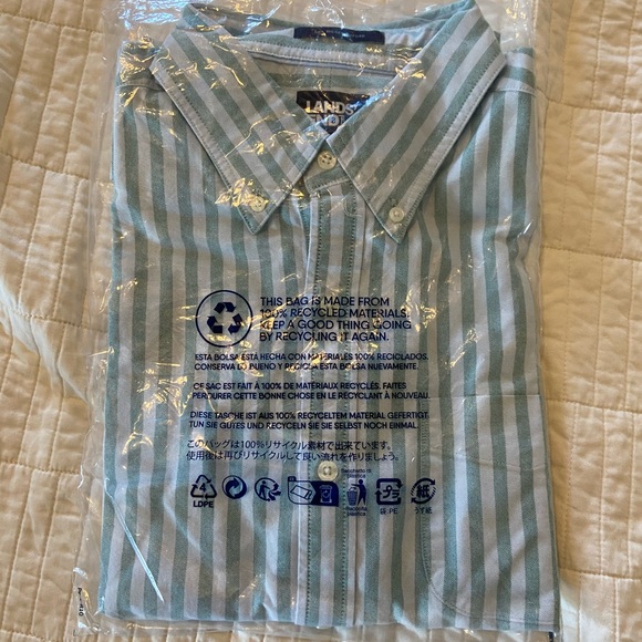 TWO Land’s End Men’s Traditional Fit Sail Rigger Oxford - Picture 5 of 5